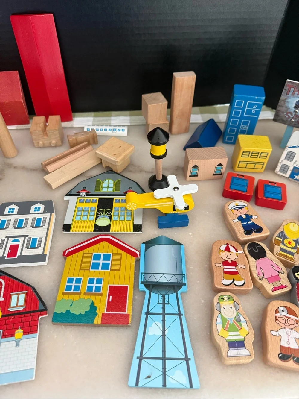 Kidkraft Transportation Station Train Accessories 65 Wooden Pieces